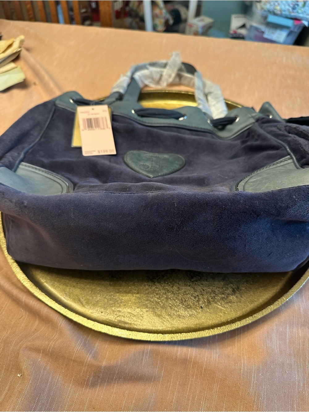 Juicy Couture Navy Blue Juicy No.1 vintage Tote daydreamer purse nwt rare - Picture 2 of 8
